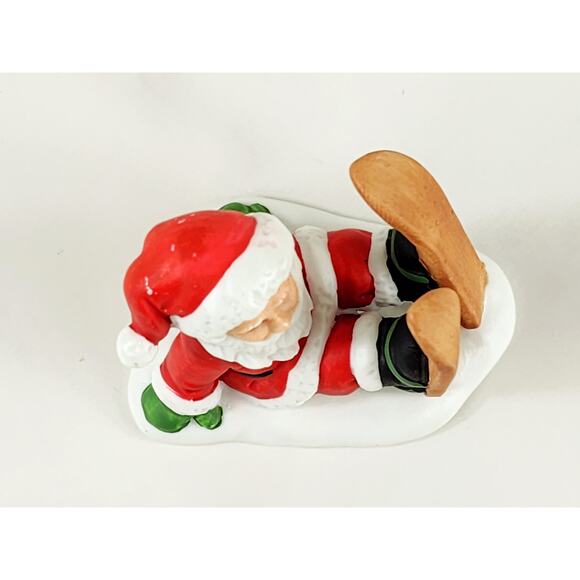 Lefton Mini Santa Figurine Christmas Holidays Home Decor 2 1/2" Porcelain 1990 - Picture 10 of 14